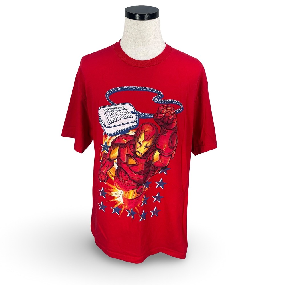 Marvel Invincible Iron Man Graphic T-Shirt Mens XL Red Y2K Superhero Y2K Mexico‎